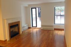 Large One Bedroom with Private Backyard Terrace and Working Fireplace -NO FEE